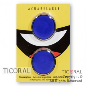 MAQUILLAJE ARTISTICO AZUL AZUL (BLISTER X 2 UNID - 4 GR) (PACK X 3 BLISTERS)